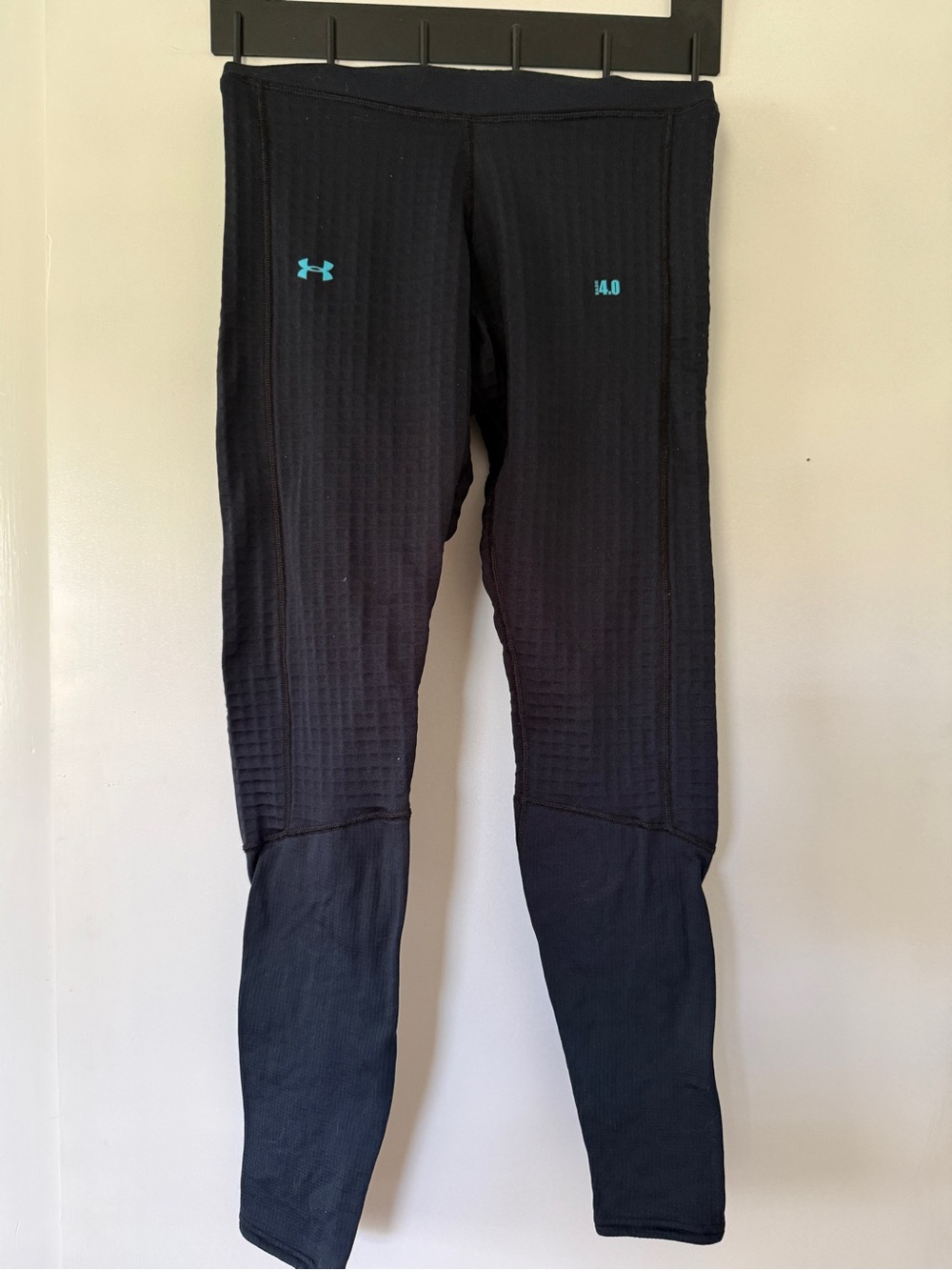 Under Armour Black Leggings with Teal Accents
